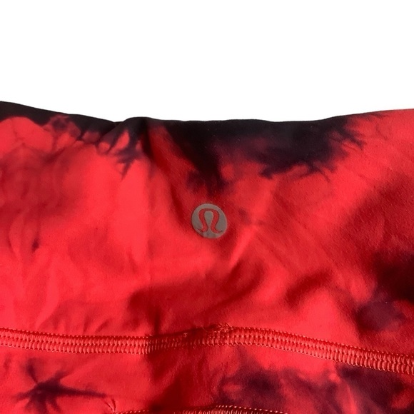 Lululemon Wunder Train High-Rise Tight 25" *WashTie Dye Carnation Red Size 4 - Picture 4 of 12